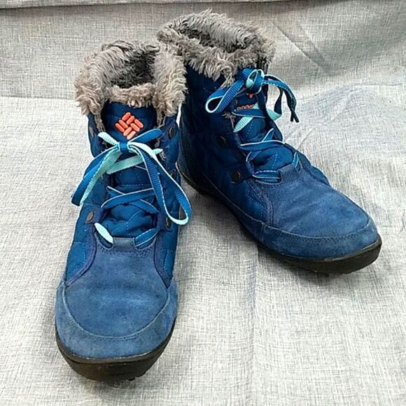 Columbia 200grams suede teal green waterproof ankle boot women's 10 - Picture 1 of 14